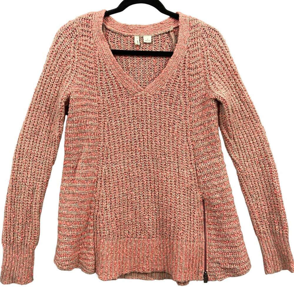 Moth Anthropologie Knie Long Sleeves V-neck Sweater Size Medium